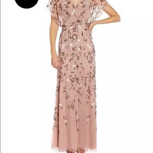 Maxi Floral Beaded Dress